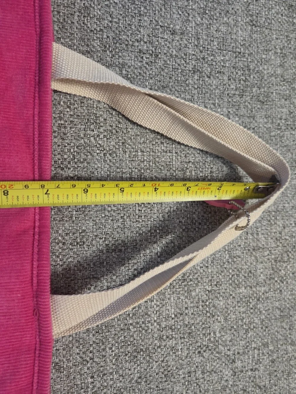 Vintage Ocean Pacific Op Canvas Tote Bag Striped Retro 80s 90s Surf Beach Pink